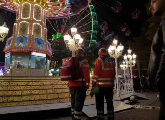 Die Engagierten des DRK sorgen auf der Kirmes für Sicherheit. Foto: DRK Kreis ME