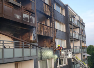 Die war mit zahlreichen Einsatzkräften vor Ort in Unterilp. Foto: FW Heiligenhaus