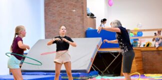 Verschiedene Bewegungsangebote konnte man ausprobieren. Foto: LSB/Andrea Bowinkelmann