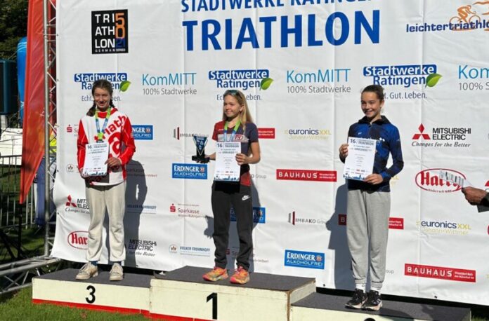 Die jungen Triathleten - hier Charlotte Drenker - holten starke Ergebnisse. Foto: TTR