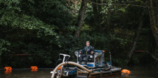 Der Saugbagger bei der Arbeit. Foto: WSW/Kintopp