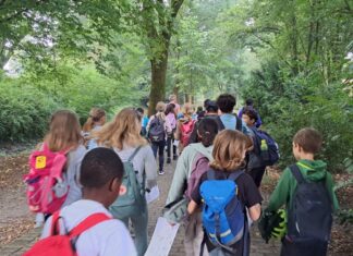 Die Schüler des Dietrich-Bonhoeffer-Gymnasiums laufen für Spenden. Foto: DBG