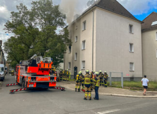 Ein Blick auf die Einsatzstelle. Foto: Feuerwehr Essen
