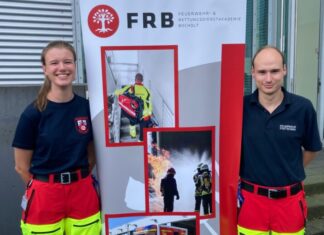 Hannah Fulland und Tobias Pollheim absolvieren nun ihre Ausbildung - drei ihrer Kollegen haben die Lehrzeit bereits erfolgreich beendet. Foto: FW Ratingen
