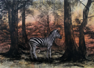 Stefan à Wengen, Zebra (DtGS), 2023, Acryl auf Leinen © Stefan à Wengen 2024