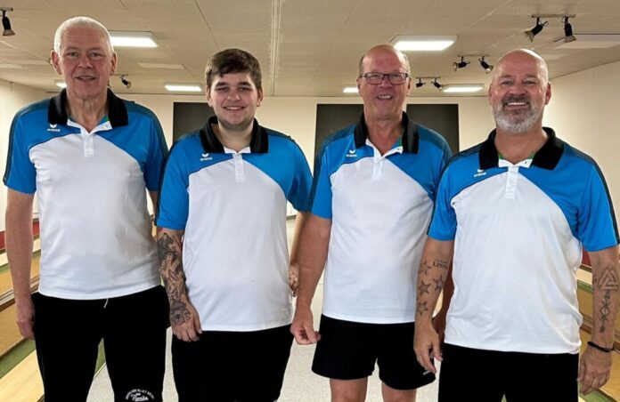 Die Erste der Sportkegler: Achim Gronauer, David Burggräf, Klaus-Dieter Lang und Thorsten Jentsch. Foto: privat