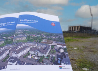 Der Titel der Broschüre, „Zukunft mit Weitblick“, soll die familienfreundliche Ausrichtung von Heiligenhaus widerspiegeln. Foto: Stadt Heiligenhaus