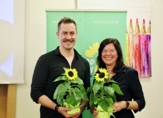 Ophelia Nick und Dirk Niemeyer treten für die Grünen im Kreis Mettmann an. Foto: Grüne