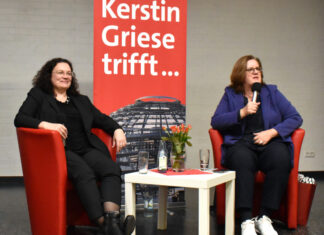 Andrea Nahles im Gespräch mit Kerstin Griese. Foto: Büro Griese