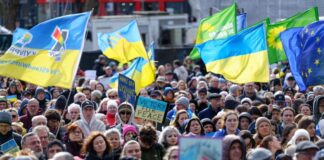 Aus Anlass des 1000. Kriegstags findet in Köln eine Solidaritätsdemonstration für die Ukraine statt (Archivbild). 