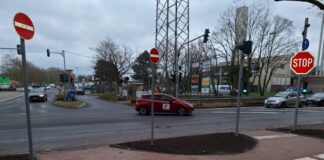 Die Radschleuse an der Westtangente wurde im Zuge des Kreuzungsumbaus neu gebaut und erhöht die Sicherheit für den Radverkehr enorm, auch Dank einer neuen, eigenen Ampelphase. Foto: CDU-Fraktion Ratingen