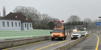Der Verkehr läuft seit Donnerstag über die neue A40-Brücke am Bochumer Schlachthof. Foto: Autobahm GmbH