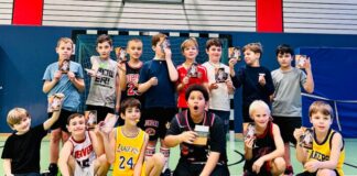 Abzeichenprüfung bestanden: Die Freude bei der u10 der Sonics war groß. Foto: TuS 08 Lintorf