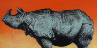 Acryl auf Leinen; 180 x 260 cm: "The Power of Love"; 2013, Stefan à Wengen