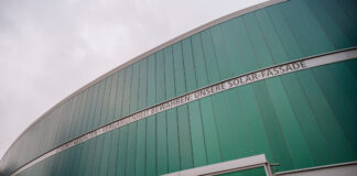 Die neue Solar-Fassade des Neanderthal-Museums. Foto: Kreis ME
