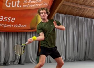 Der 19-jährige Matthieu Wehner gewann sein Einzel an Position zwei souverän mit 6:1, 6:2 für den Netzballverein. Foto: privat