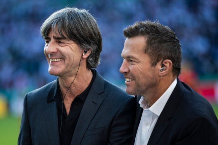 Lothar Matthäus (r) bringt Ex-Bundestrainer Joachim Löw (l) beim BVB ins Spiel.  