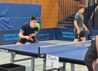 Anton Limonov (hier beim Spiel in Berlin) sorgt für die wichtige 4:2-Führung. Foto: SV Union