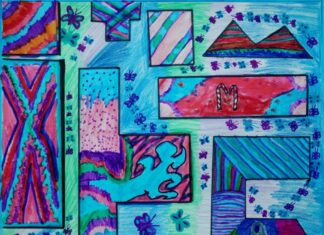 Die elfjährige Mara von der Liebfrauenschule hat sich mit diesem originellen Kunstwerk am Wettbewerb beteiligt. Foto: Stadt Ratingen
