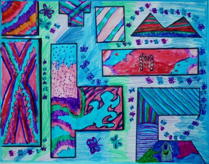 Die elfjährige Mara von der Liebfrauenschule hat sich mit diesem originellen Kunstwerk am Wettbewerb beteiligt. Foto: Stadt Ratingen