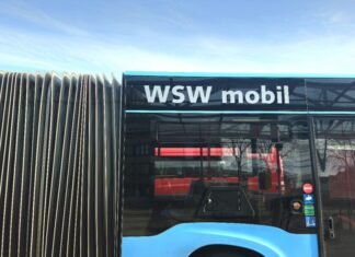 Ein Bus der WSW Mobil ist zu sehen. Foto: Volkmann