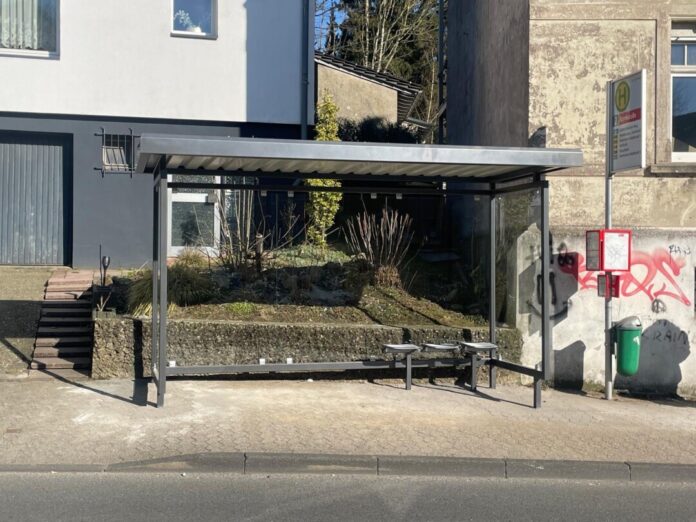 Das Wartehäuschen schützt vor Wind und Wetter. Foto: Kreisstadt Mettmann