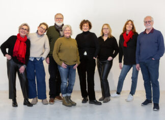 Angelika Lorenz, Petra Flachsenberg, Renate Hunstock, Raimund Bisek, Stephanie Hermes , Sylvia Knust-Schubert, Martina Chardin und Lothar Weuthen. Foto: Kunsthaus