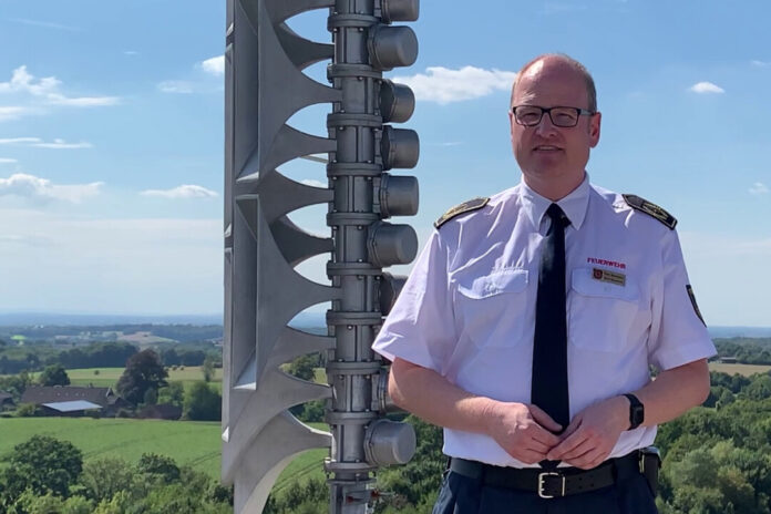 Hält die regelmäßigen Proben für wichtig: Mirko Braunheim vom Amt für Brandschutz, Katastrophenschutz und Rettungsdienst des Kreises. Foto: Kreis Mettmann