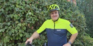 Der Polizeihauptkommissar Matthias Buff lädt pünktlich zum Frühlingsbeginn zu einem Pedelec-Training nach Langenfeld ein. Foto: Polizei