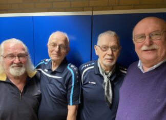 Die Vereinsspitze: Heinz Bartelt, Schatzmeister, Rolf Pieper, 1. Vorsitzender, Gerhard Schidler, 2. Vorsitzender, und Bernd Galvagni, Geschäftsführer. Foto: privat