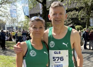Claudia und Robert Jäkel gingen auf die Strecke. Foto: TuS 08 Lintorf