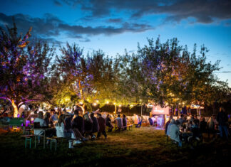 Abendstimmung beim "Science Slam". Foto: Werner Stapelfeldt