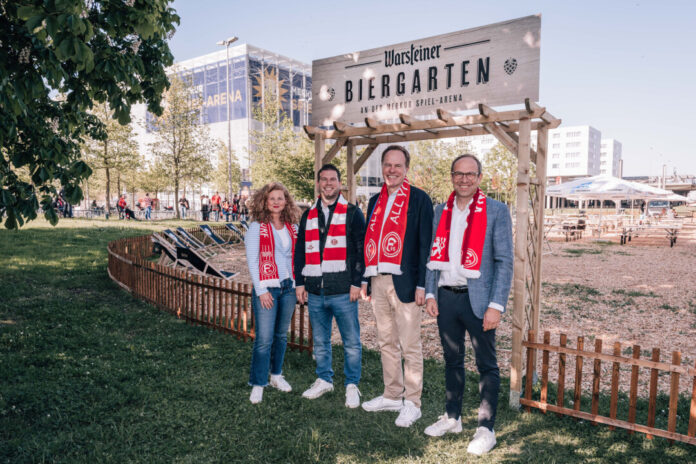 Der Biergarten ist jetzt offiziell an den Start gegangen. Foto: F95/Matthäus