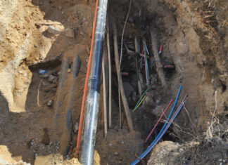 In dieser Kabelanlage in Wülfrath wurde Leitungen zerstört und nun neu aufgebaut. Foto: Telekom