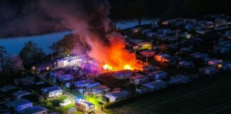 Am Harkortsee gerieten mehrere Campingwagen in Flammen.