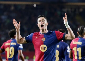 Robert Lewandowski traf doppelt gegen seinen Ex-Club.
