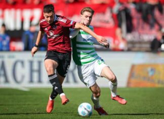 Stefanos Tzimas (l) fehlt dem 1. FC Nürnberg weiter.