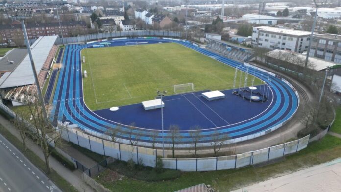 Das Stadion Ratingen aus der Luft. Foto: Nestocom