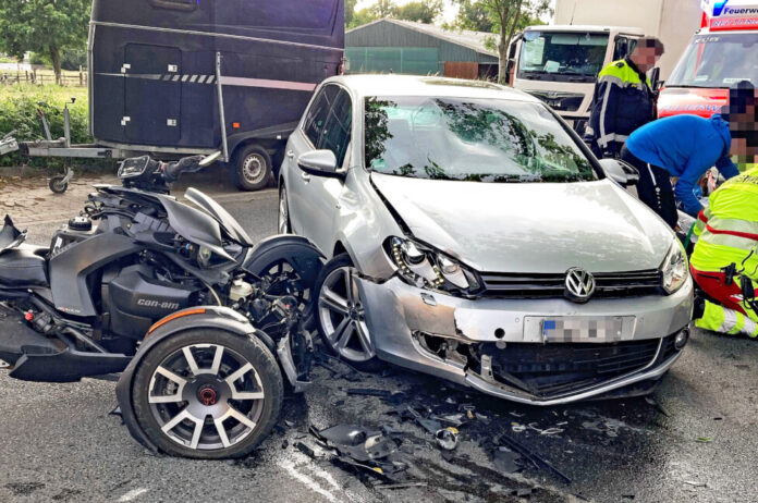 Am Montagabend wurde ein Trike-Fahrer bei einem Zusammenstoß schwer verletzt. Foto: Polizei