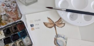 Aquarelle können bei dem Workshop gezeichnet werden. Foto: Jasmin Krüger