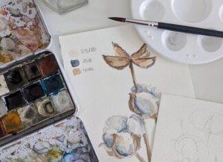 Aquarelle können bei dem Workshop gezeichnet werden. Foto: Jasmin Krüger