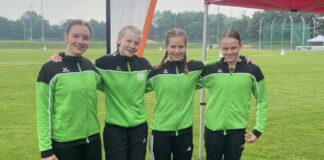 Die vier Athletinnen des TuS 08 Lintorf. Foto: Verein