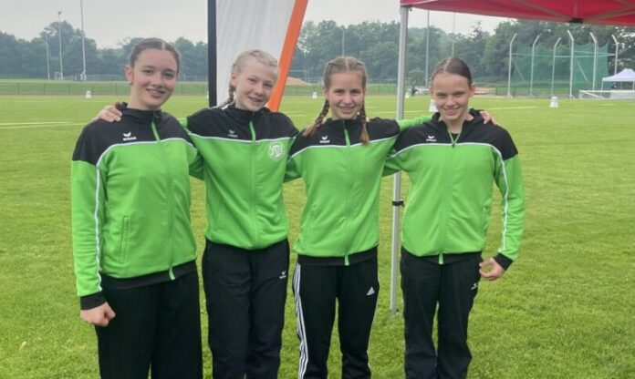 Die vier Athletinnen des TuS 08 Lintorf. Foto: Verein
