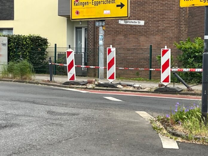 Schäden am Verkehrsweg in Hösel, Bild BU Ratingen