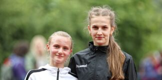 Marie Hensel und Matilda Leowald überzeugten beim Blockwettkampf. Foto: Dirk Gantenberg