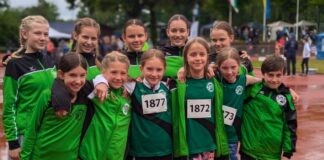 Die jungen Aktiven des TuS 08 Lintorf trotzten dem Wetter. Foto: TuS 08 Lintorf
