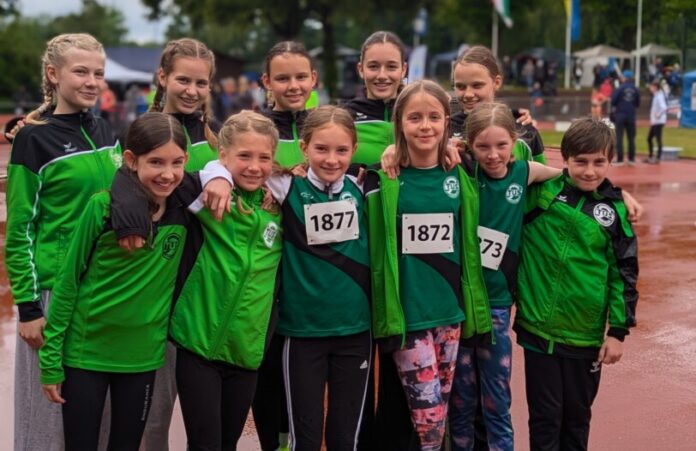 Die jungen Aktiven des TuS 08 Lintorf trotzten dem Wetter. Foto: TuS 08 Lintorf