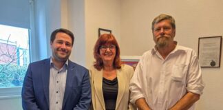 Pat Kreß, Rosa-Maria Kaleja und Christian Wiglow von der SPD Ratingen, Bild: Alexander Heinz