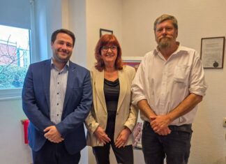 Pat Kreß, Rosa-Maria Kaleja und Christian Wiglow von der SPD Ratingen, Bild: Alexander Heinz