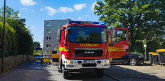 Die Feuerwehr bei einem der Einsätze. Foto: FW Heiligenhaus